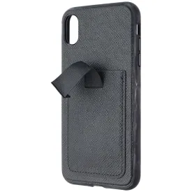 BONDIR Leather Series Hard Case with Card Pocket for iPhone Xs Max - Black