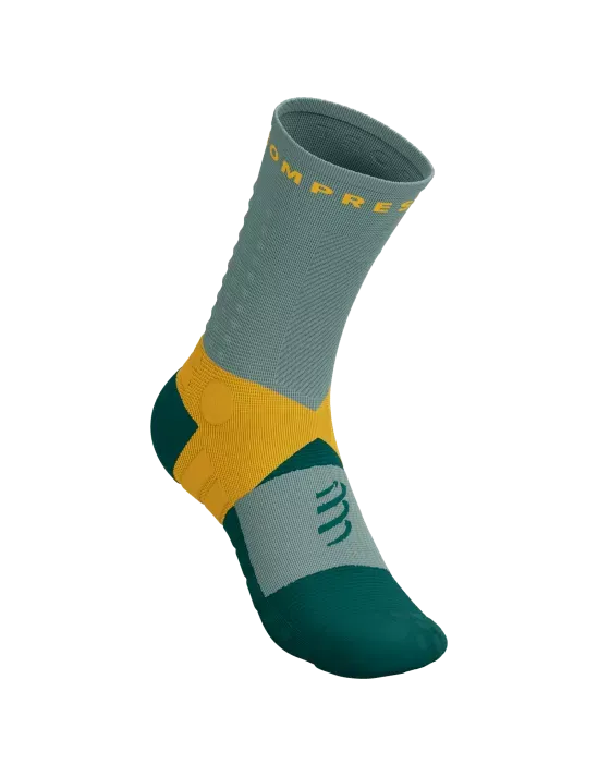 Compressport Unisex's Ultra Trail Socks v2.0 - Slate Grey/Saffron