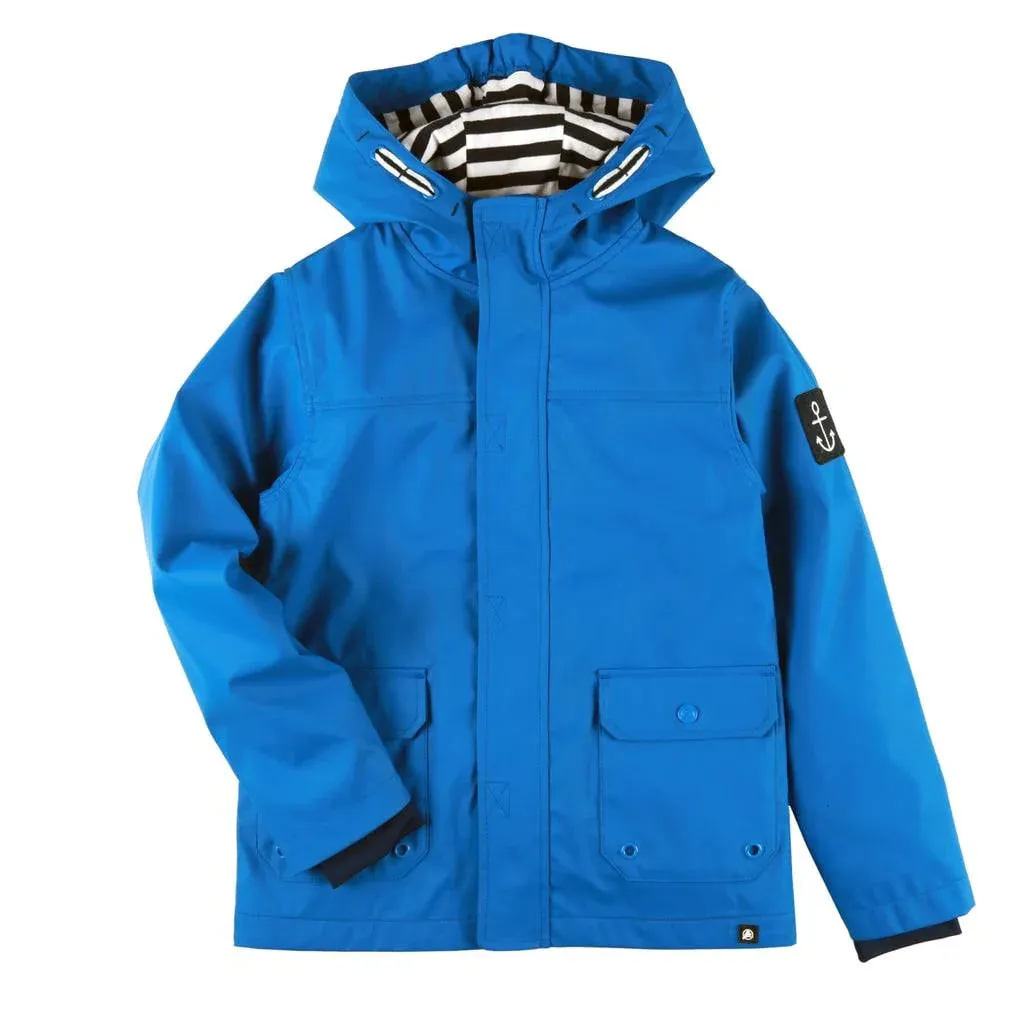 Conifere Blue Boys' Stripped Raincoat