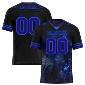 Custom Black 3D Pattern Purple Personalized Authentic Football Jersey FBJ02-bc0fafe