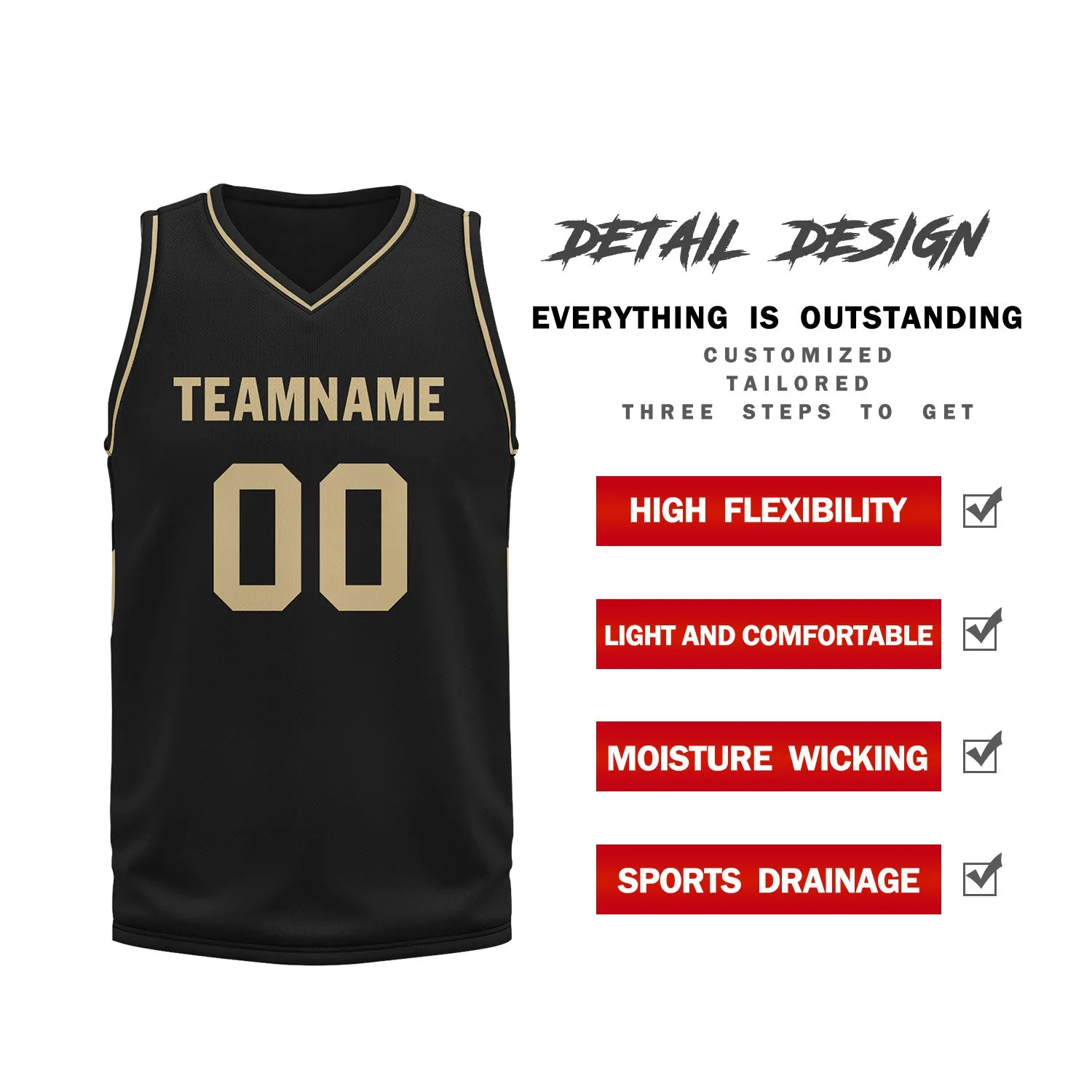 Custom Black Classic Style Sports Uniform Basketball Jersey BBJ01-D020105-17