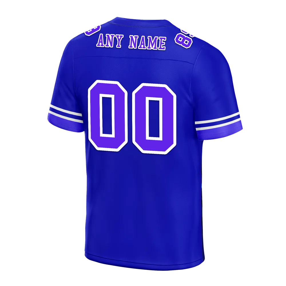 Custom Blue 3D Pattern Purple Personalized Authentic Football Jersey FBJ02-bc0fae7