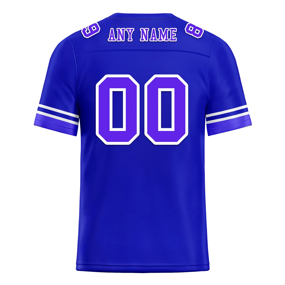 Custom Blue 3D Pattern Purple Personalized Authentic Football Jersey FBJ02-bc0fae7