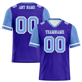 Custom Blue Aqua Two Tone Aqua Personalized Authentic Football Jersey FBJ02-bc0f09e