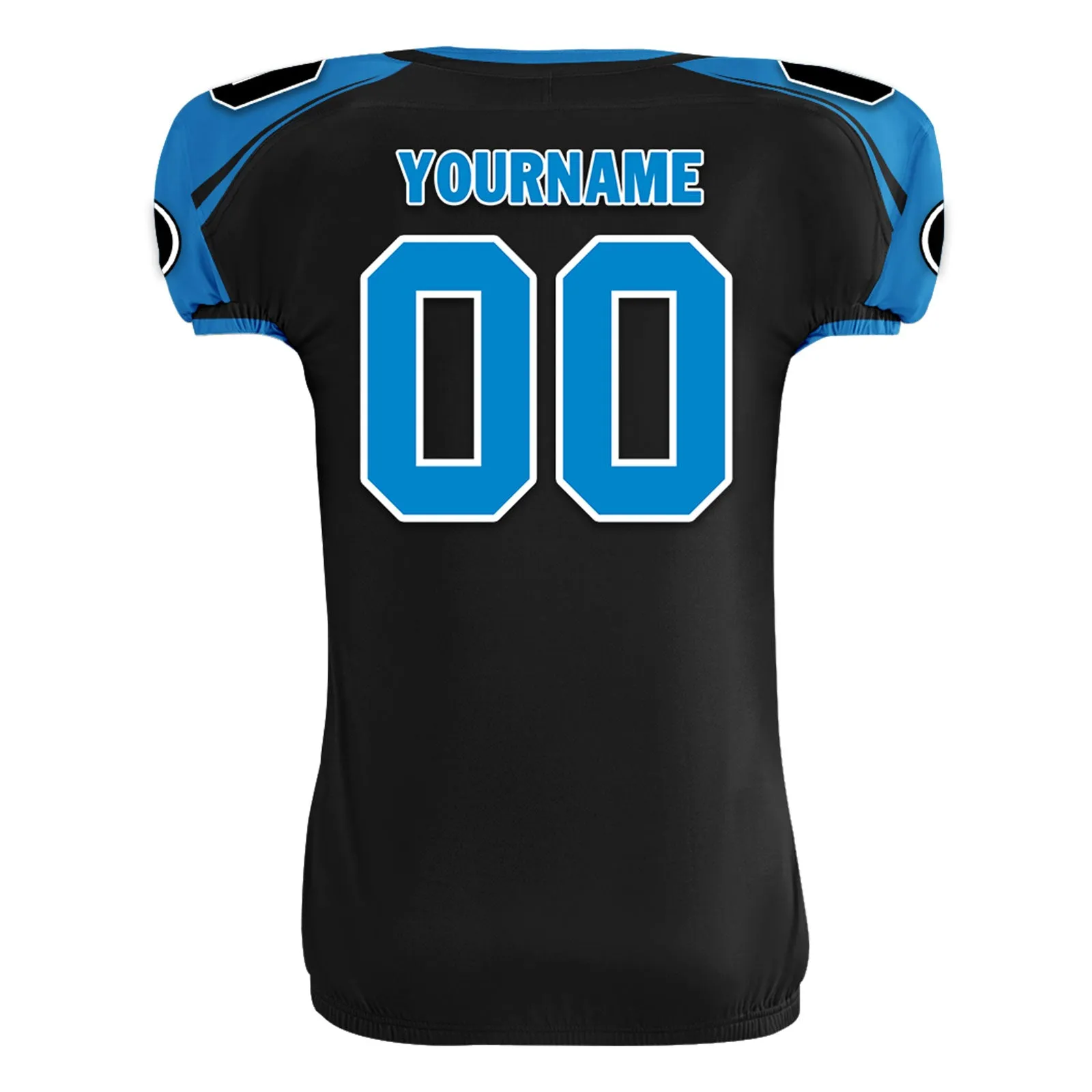 Custom Blue Black North Carolina High-Performance American Football Jersey FBJ06-D023001-5