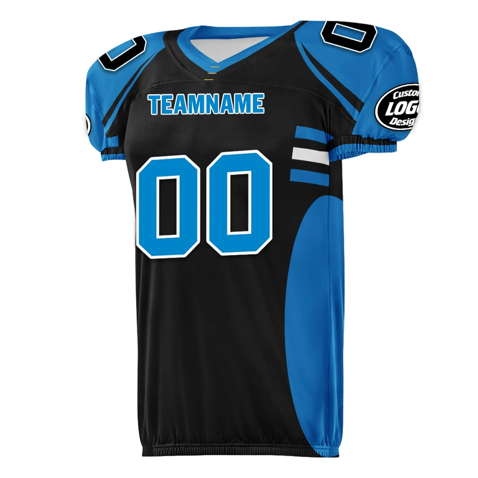 Custom Blue Black North Carolina High-Performance American Football Jersey FBJ06-D023001-5