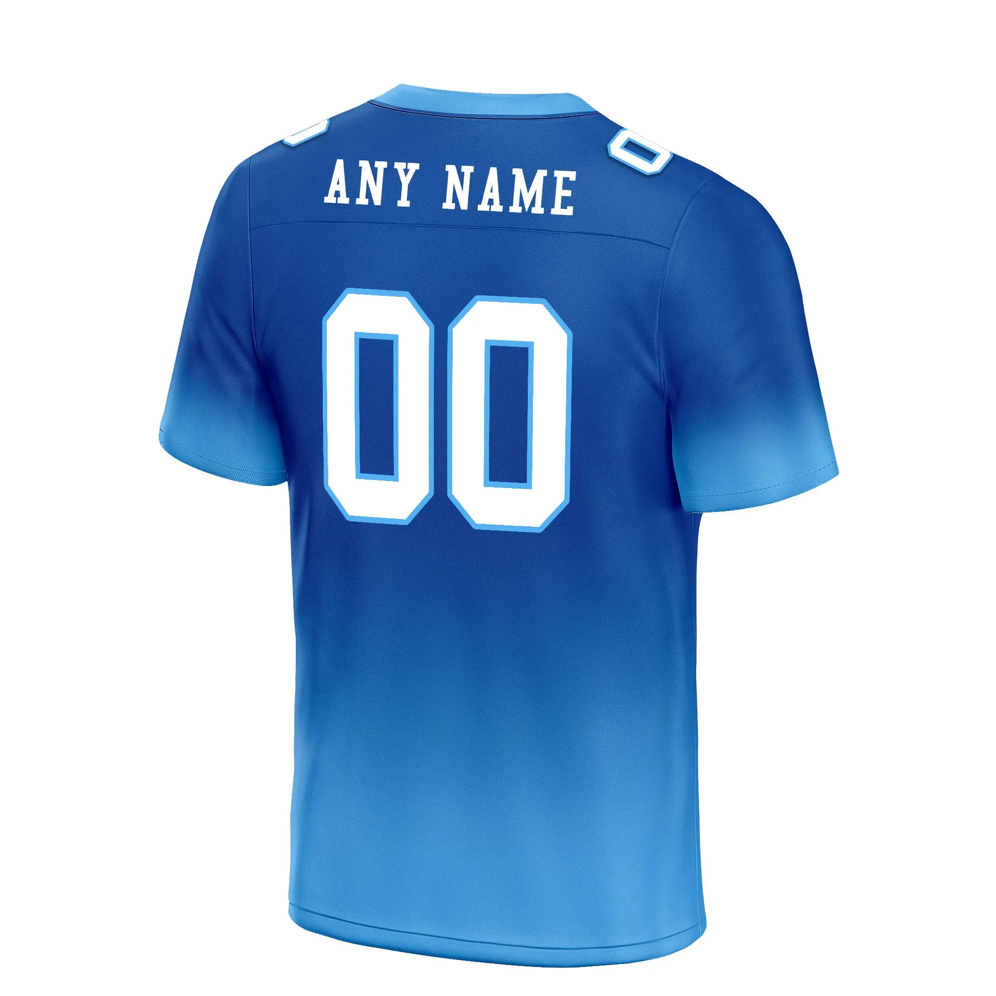 Custom Blue Pink Fade Fashion Personalized Authentic Football Jersey FBJ02-D06091