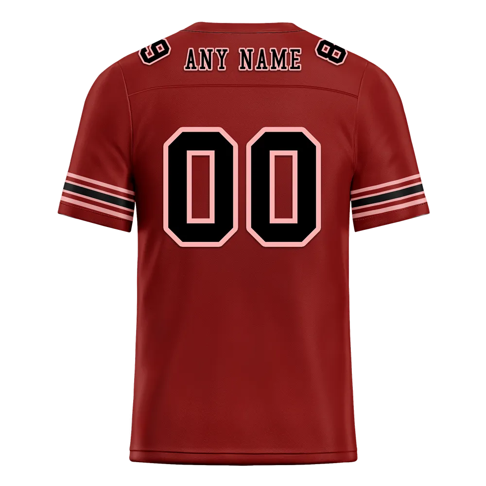 Custom Brown Skull Fashion Black Personalized Authentic Football Jersey FBJ02-bc0fbae