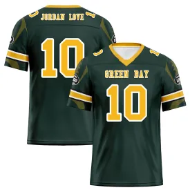 Custom Green Green Bay Personalized Authentic Football Jersey FBJ02-D025033-13