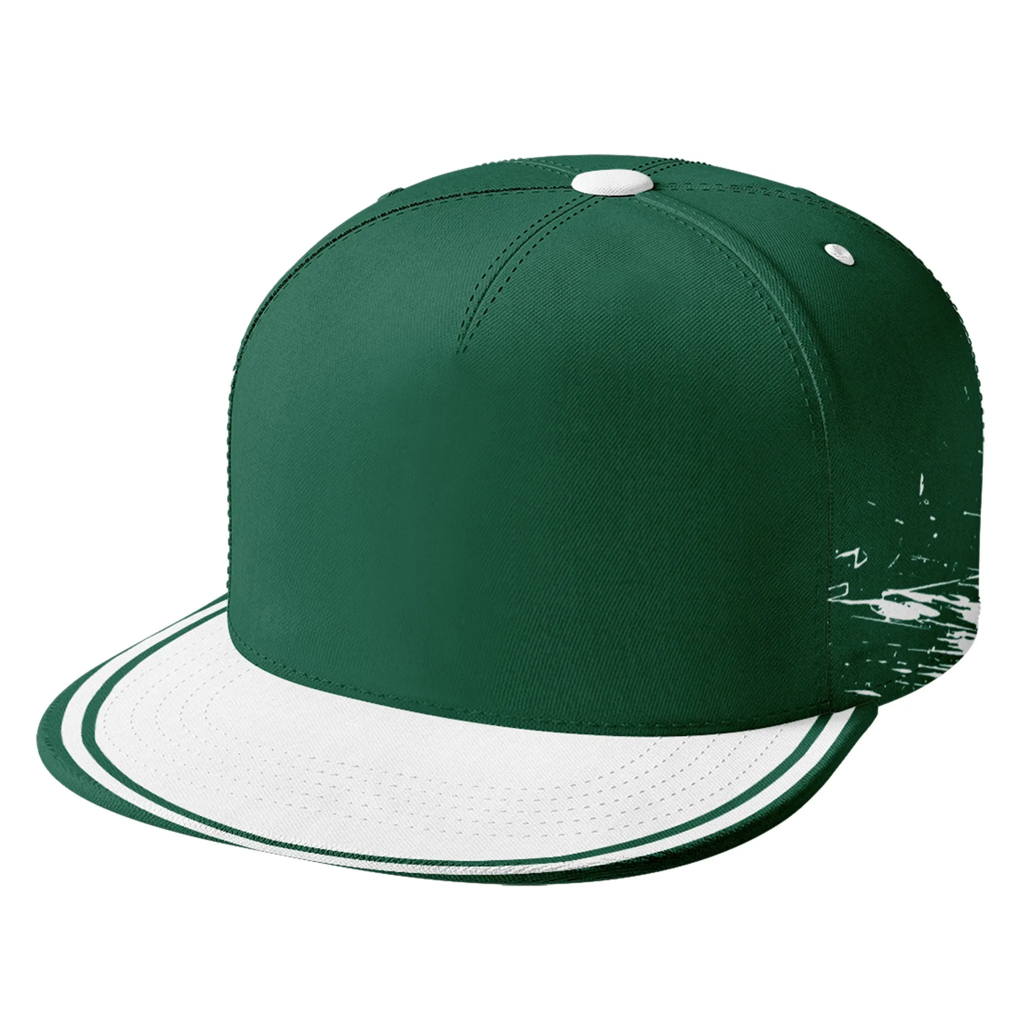 Custom Green White New York Hat Sport Design Cap Stitched Adjustable Personalized PR067B-D020261-28