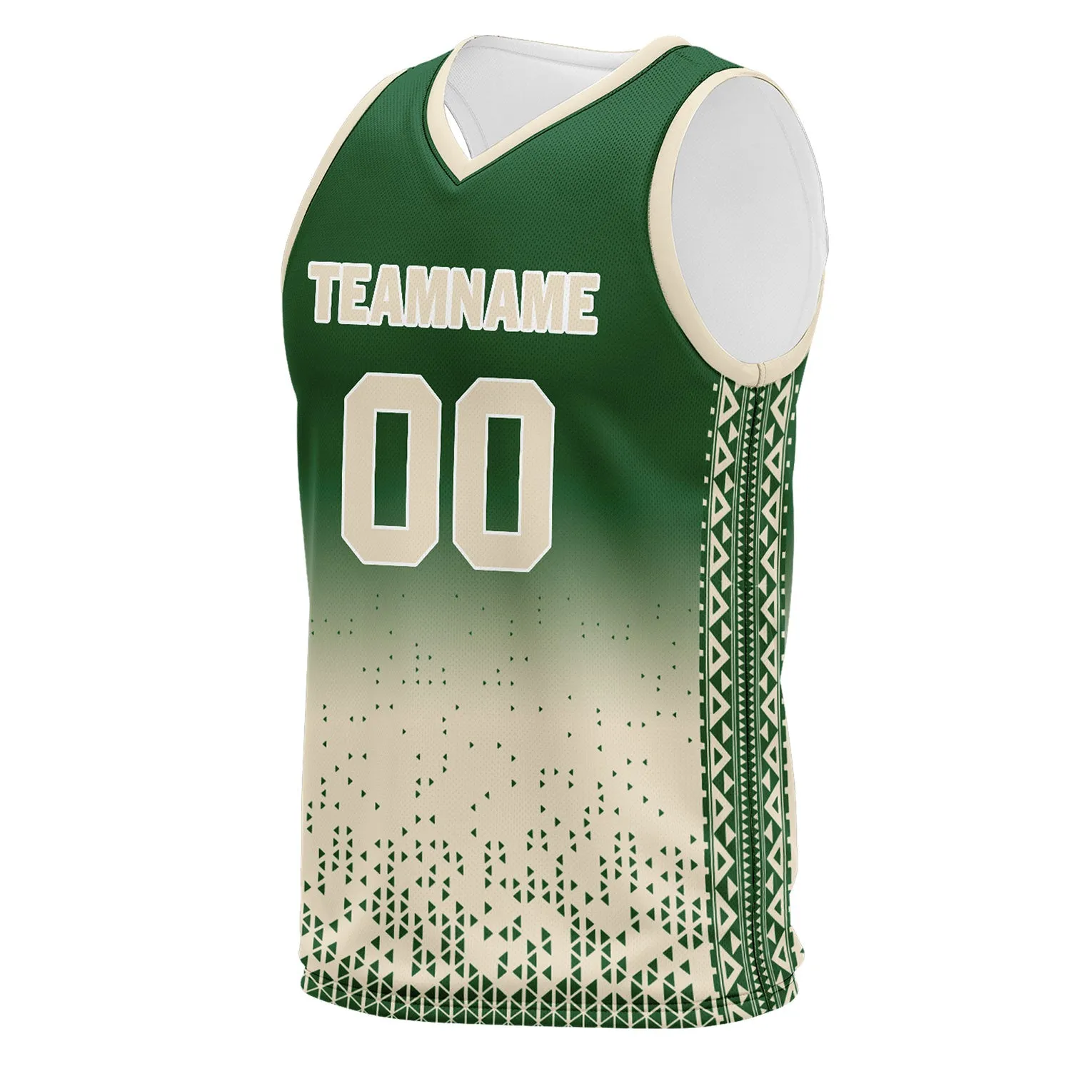 Custom Green Yellow Fade Fashion Sports Uniform Basketball Jersey BBJ01-D020102-7