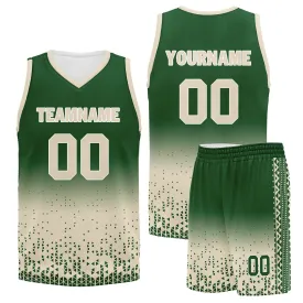 Custom Green Yellow Fade Fashion Sports Uniform Basketball Jersey BBJ01-D020102-7