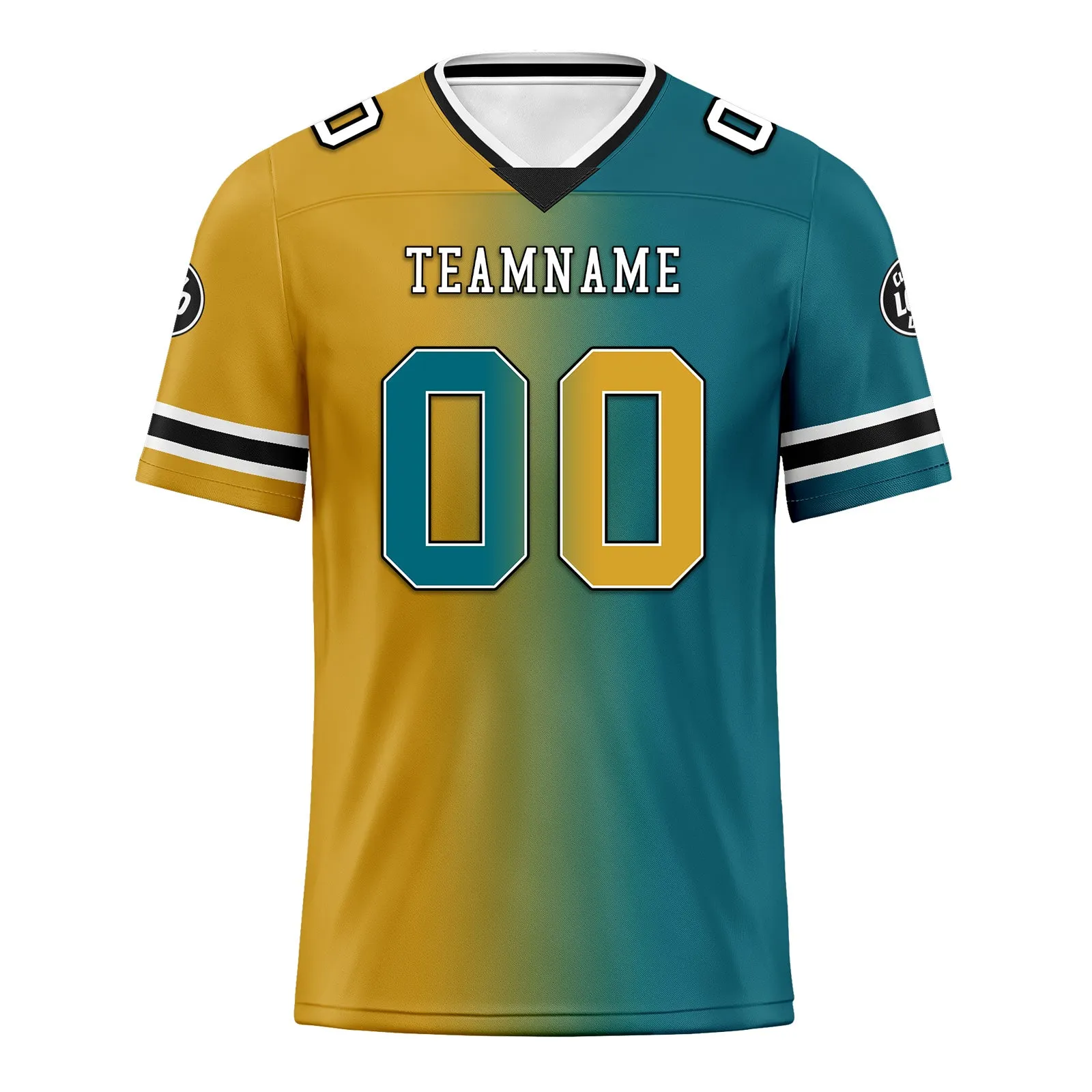 Custom Green Yellow Florida Personalized Authentic Football Jersey FBJ02-D028017-24