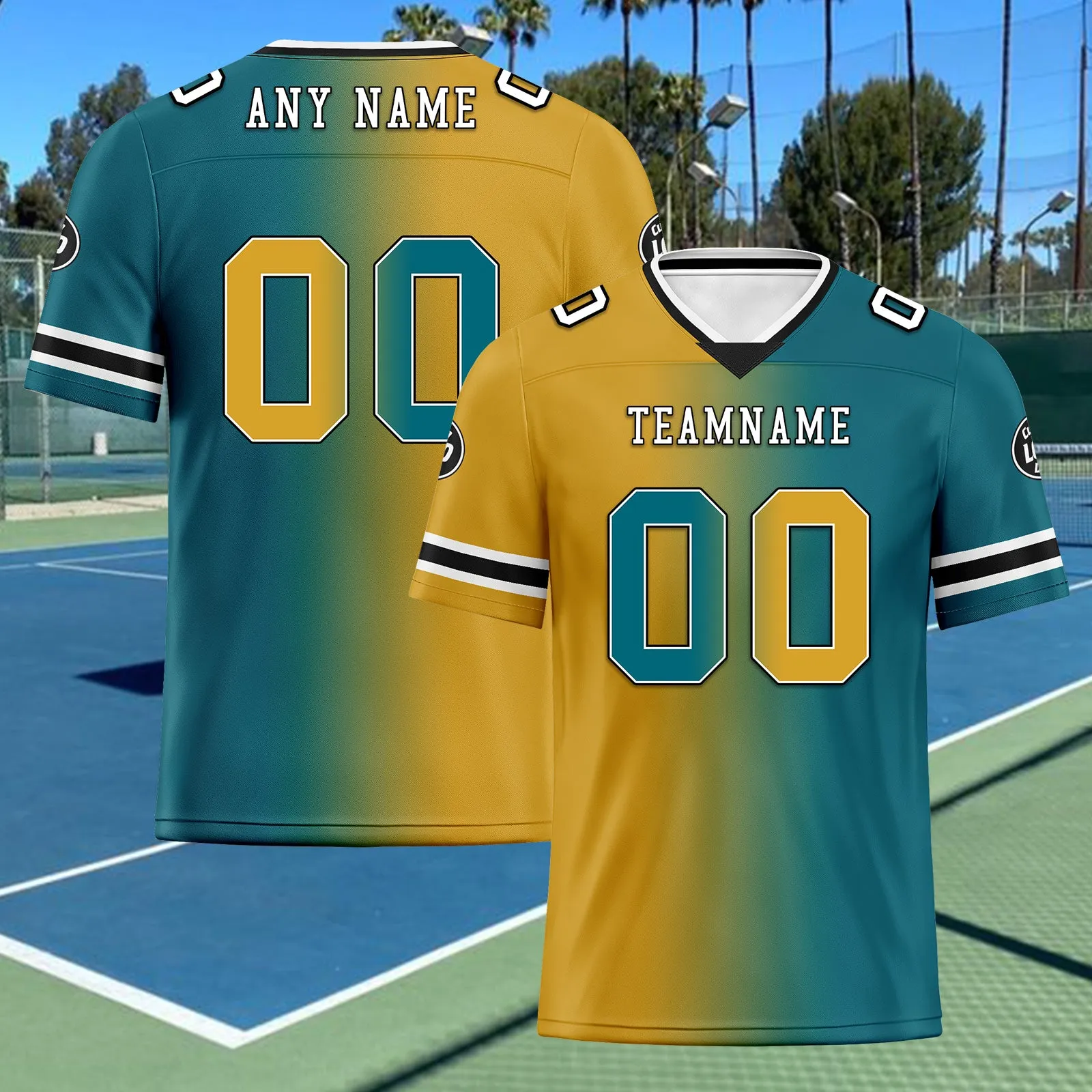 Custom Green Yellow Florida Personalized Authentic Football Jersey FBJ02-D028017-24