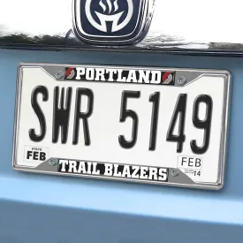 Fanmats Portland Trail Blazers Chrome Metal License Plate Frame, 6.25" x 12.25"