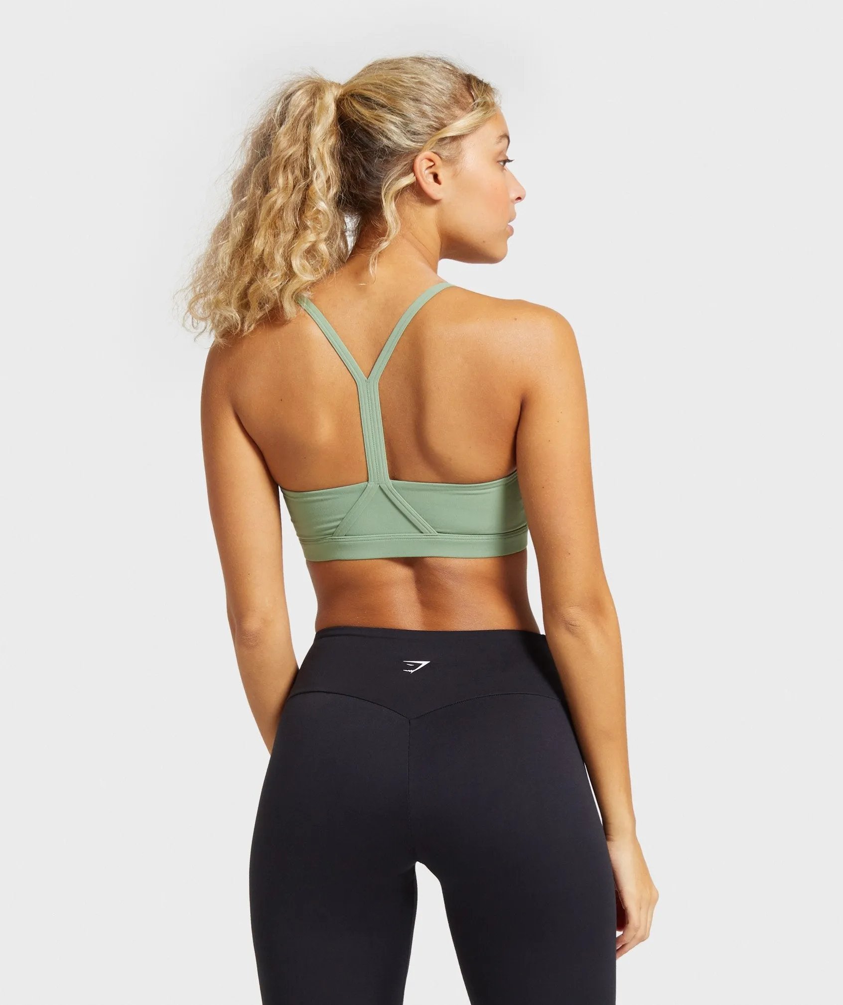 Gymshark V Neck Training Sports Bra - Green