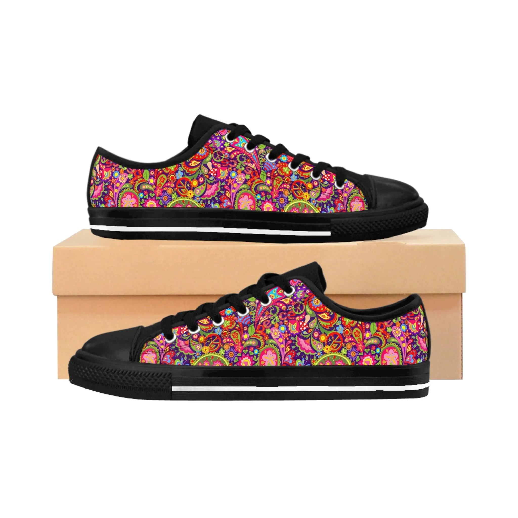 Hippie Vivid Wallpaper Men's Sneakers