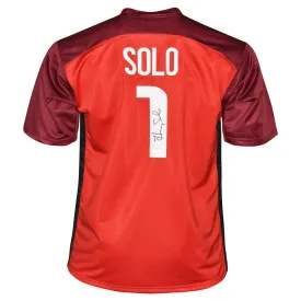 Hope Solo Signed USA Olympic Red Soccer Jersey (JSA)