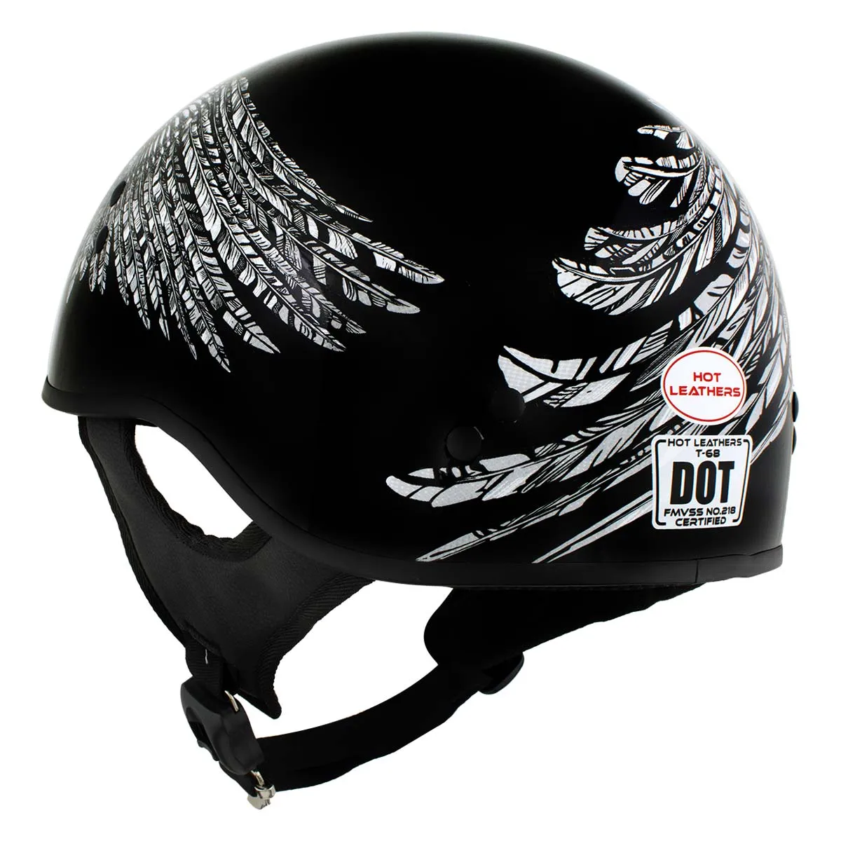 Hot Leathers HLD1032 Black 'Indian Skull' Motorcycle DOT Approved