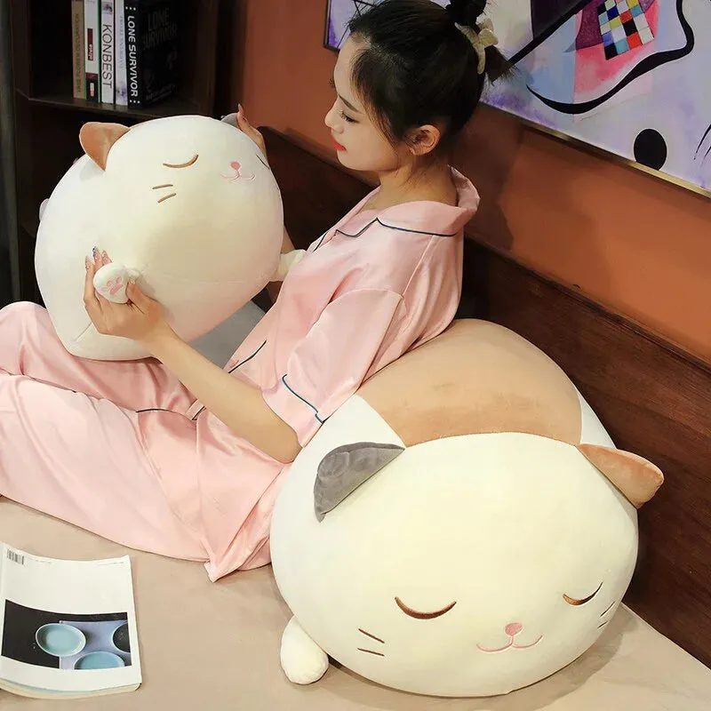 Huge Kawaii Snuggly Caramel Cat Stuffed Animals Plushies