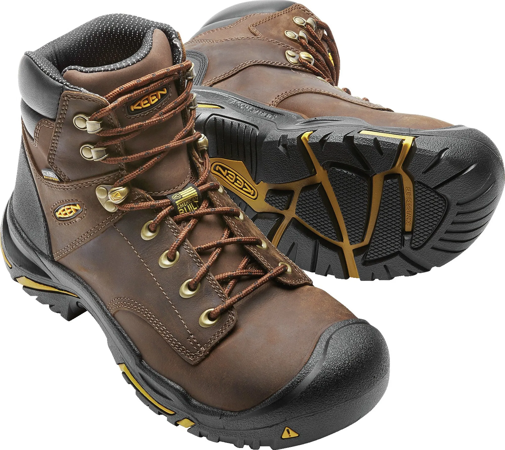 Keen Utility Cascade Brown Mens Mt Vernon Mid WP Nubuck Work Boots