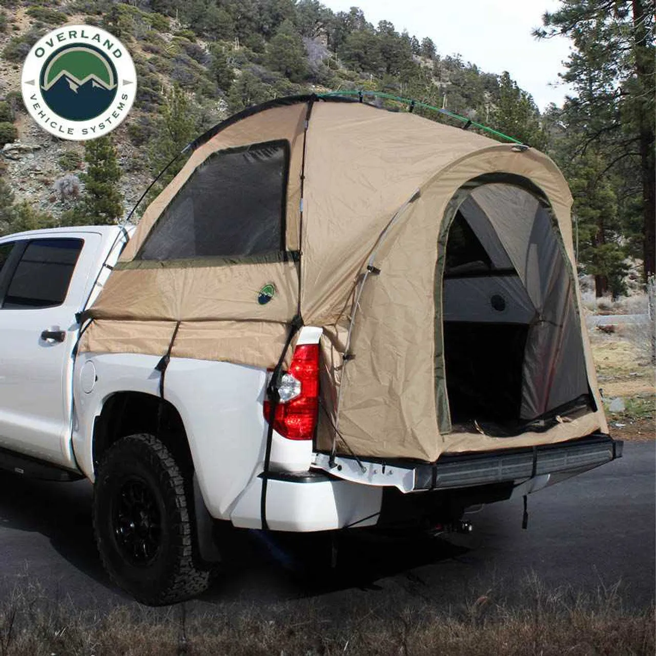 LD TACT Truck Bed Tents - Tan Body & Green Rainfly