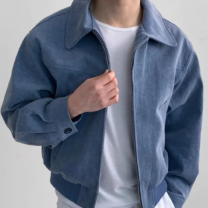 LLYGE Vintage Loose Lapel Solid Jacket