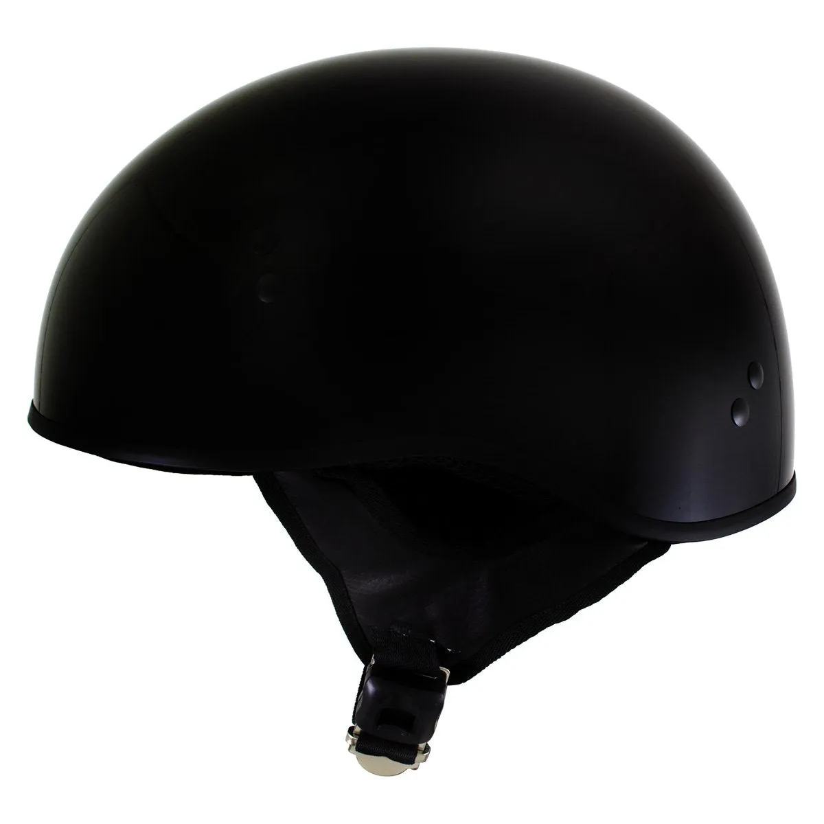 Outlaw T68 'The O.G.' Gloss Black Advanced DOT Skull Cap Motorcycle Helmet