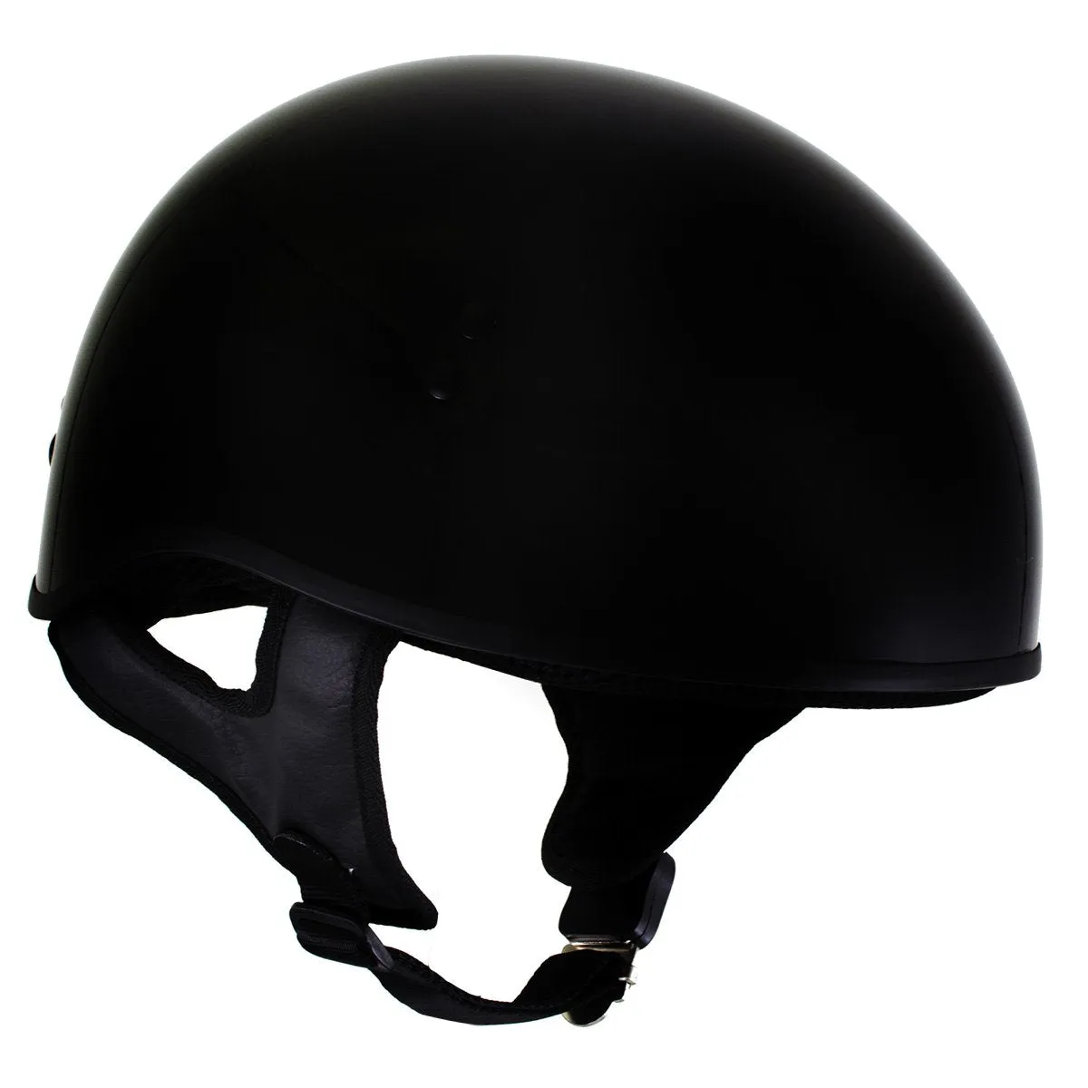 Outlaw T68 'The O.G.' Gloss Black Advanced DOT Skull Cap Motorcycle Helmet