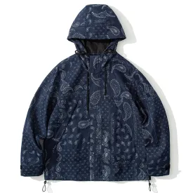 Paisley Hooded Denim Jacket