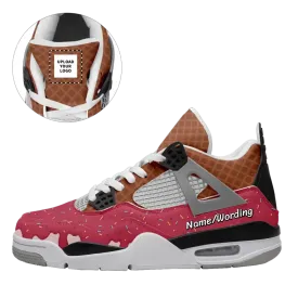 Personalized Basketball Sneakers, Custom Fashionable and Stylish Shoes, Print on Demand Shoes,AJ4-23020173