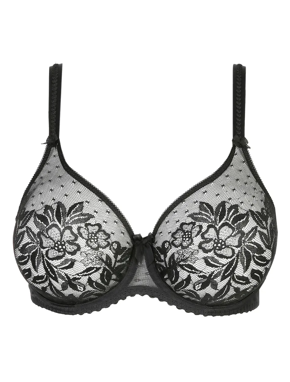 PrimaDonna Divine Seamless Non Padded Bra, Black | Seamless Black Full Cup Bra