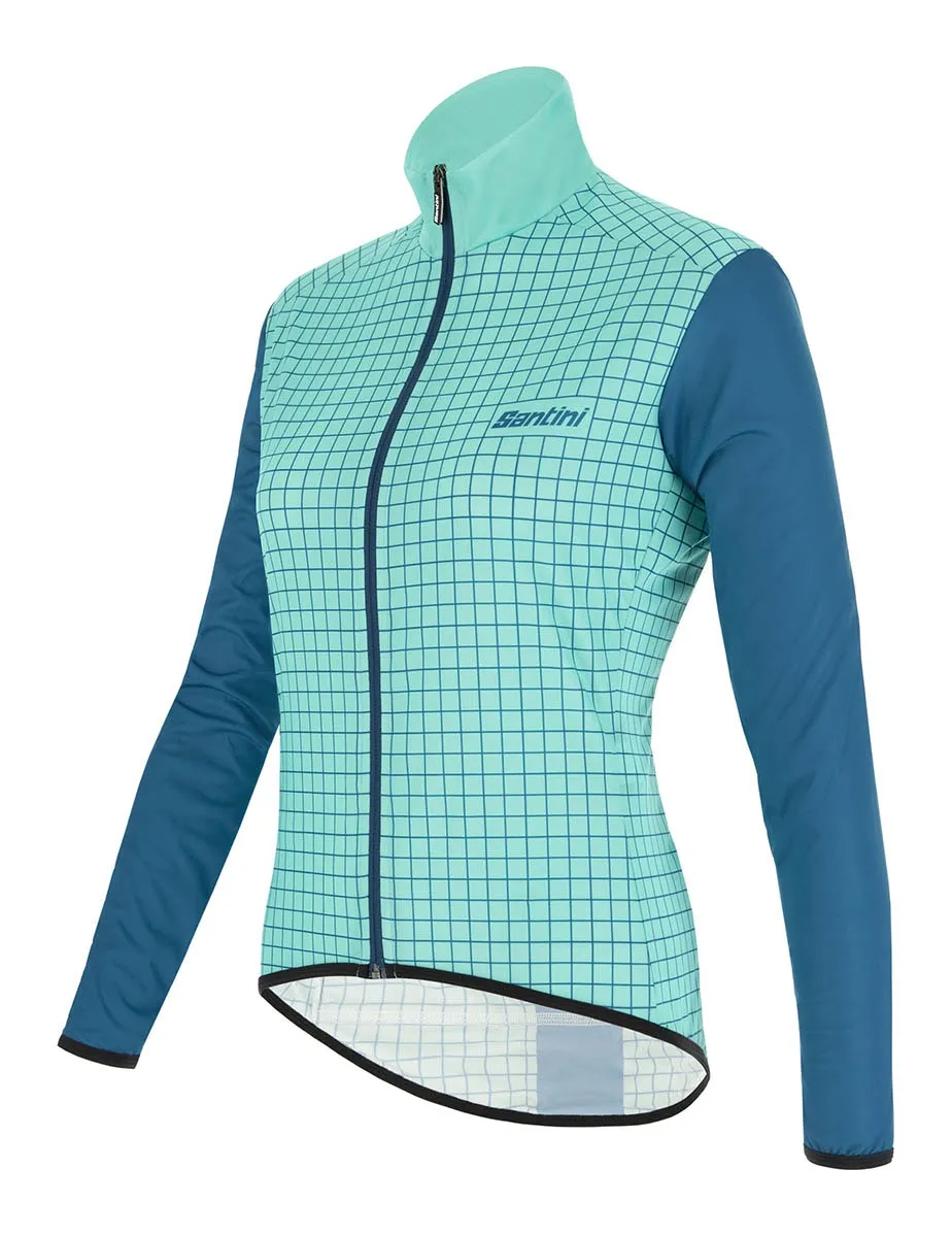 Santini Women's Nebula Wind Jacket - Aqua/teal