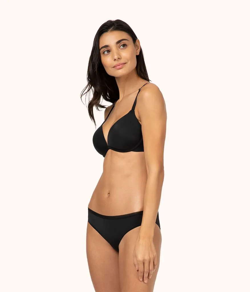 The Deep V No-Wire Push-Up Bundle: Toasted Almond/Jet Black