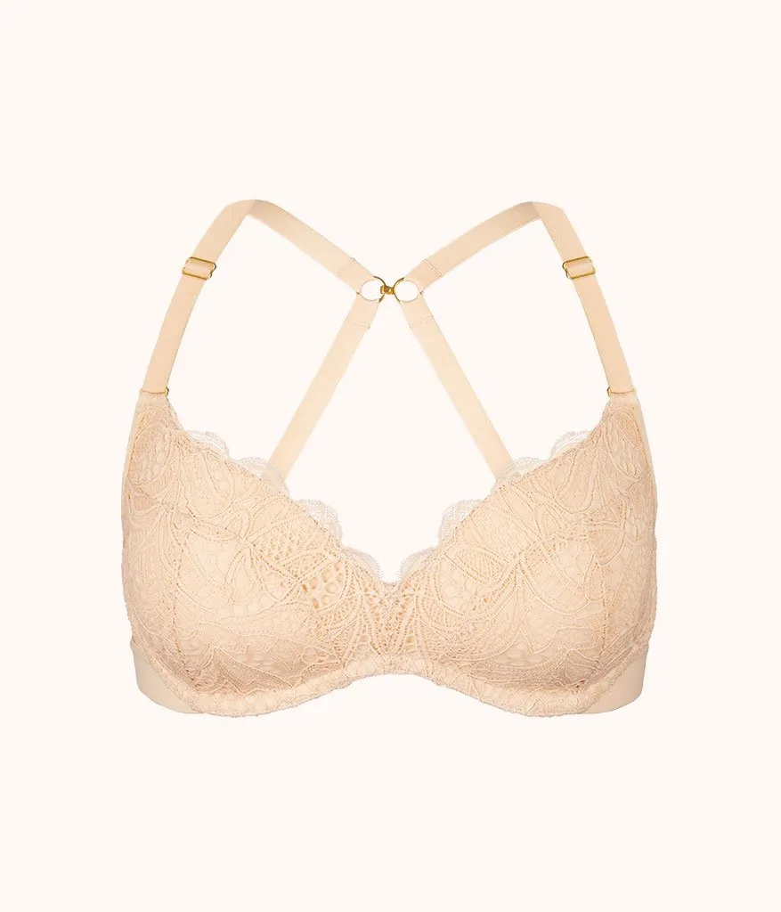 The Lace No-Wire Push-Up: Toasted Almond