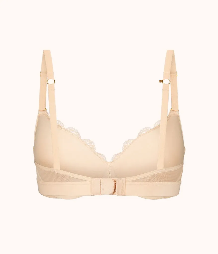 The Lace No-Wire Push-Up: Toasted Almond