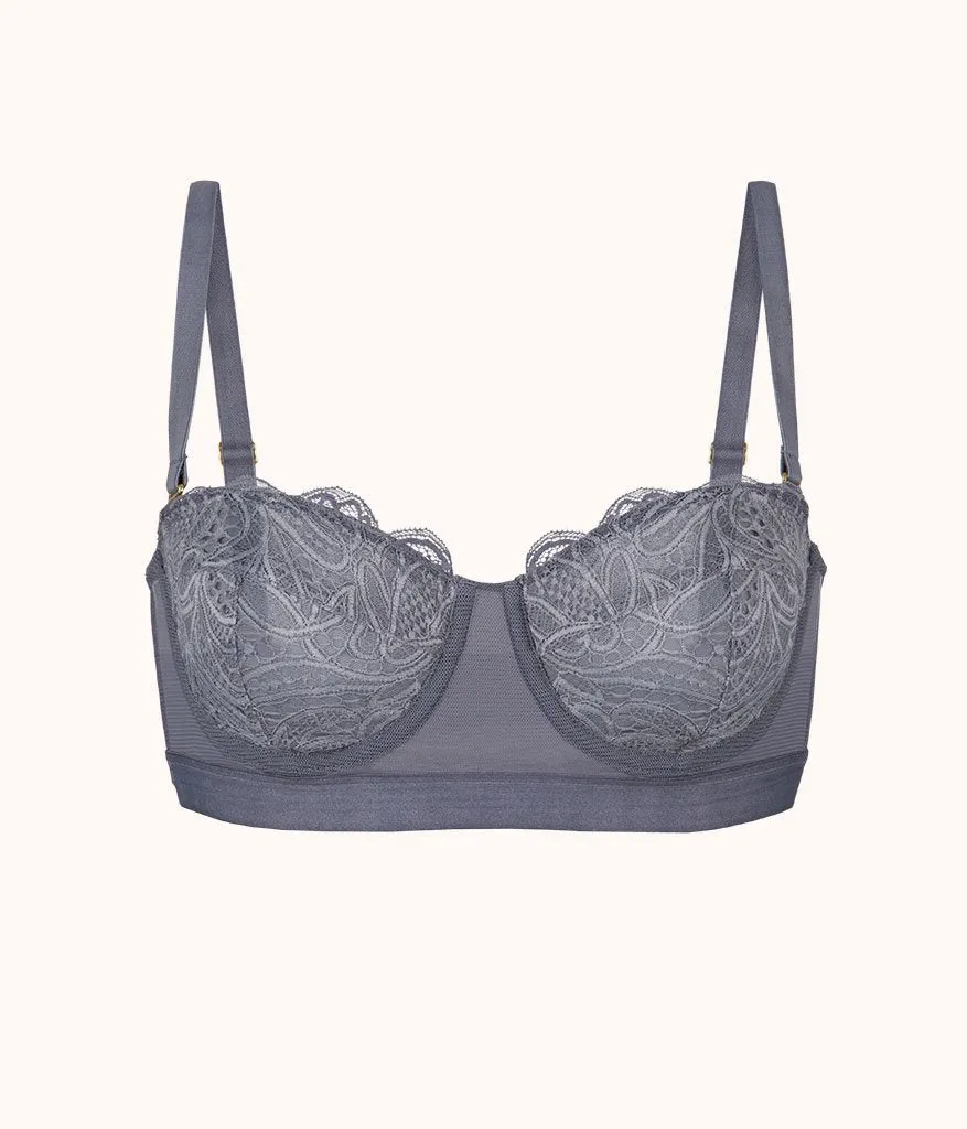 The Lace Strapless: Smoke